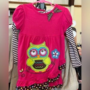 GIRLS EMILY ROSE CUTEST OWL SET 4T